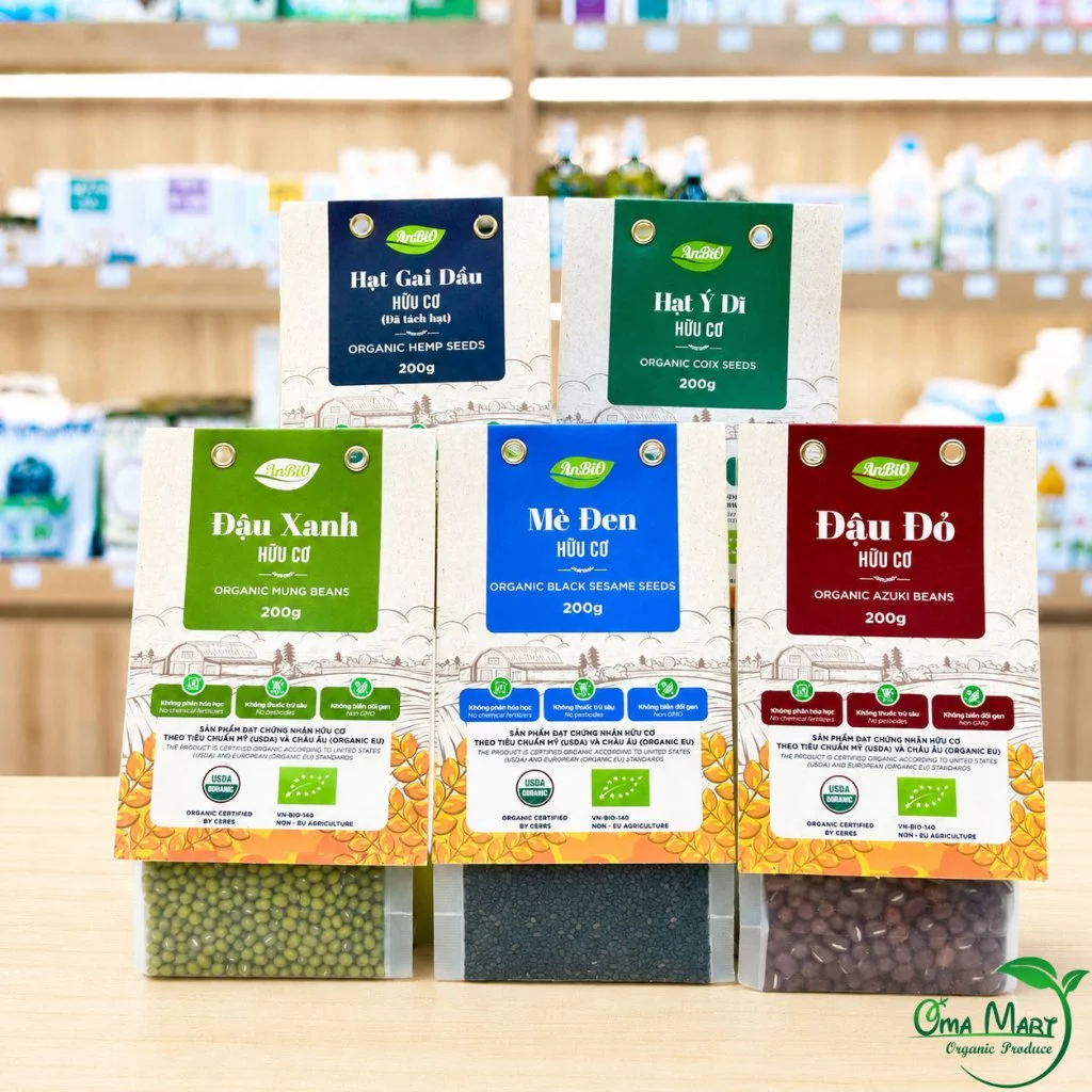 Tổng Hợp Các Loại Hạt Hữu Cơ ANBIO 200g - Nguyên liệu làm sữa hạt, cho bé ăn dặm