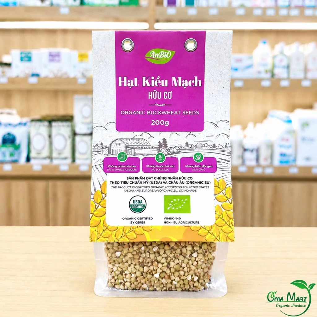Hạt Kiều Mạch Hữu Cơ ANBIO 200g - Giảm Cân, Eat Clean, Giàu Chất Xơ, Thay Thế Gạo Trắng Tốt