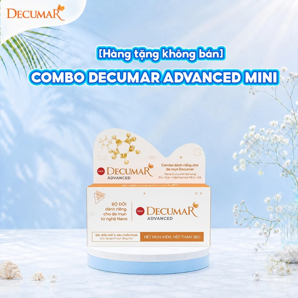 [Hàng tặng không bán] Combo ngừa mụn, thâm, sẹo Decumar Advanced - HN0719
