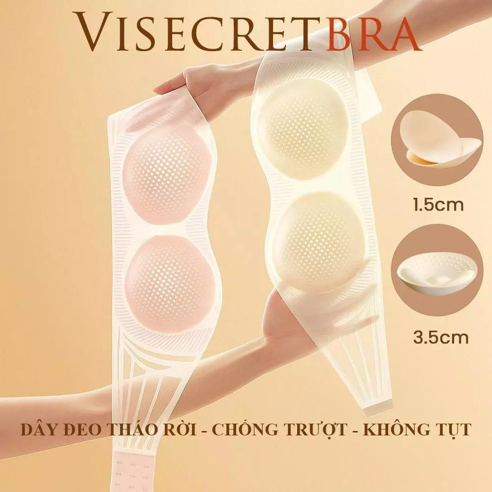 Áo Lót Nữ Áo Bra Nữ Visecret Bra Áo Không Dây Nâng Vòng 1 Không Gọng Có Mút Đệm Gom Quả Chống Xệ -- 250455