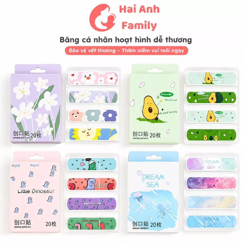 Băng dán cá nhân urgo chống nước bảo vệ vết thương cho bé (Hộp 20 miếng)