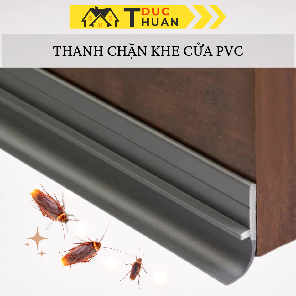 Ron PVC Chặn Khe Cửa Đa Năng Dài, Miếng PVC Chặn Đi Hơi Máy Lạnh, chống côn trùng bụi bẩn - DT HOME