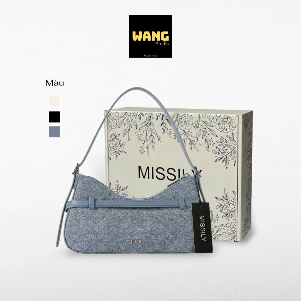 [Tặng hộp] Túi xách nữ MISSILY thiết kế hai mặt đeo với màu sắc basic đeo chéo, đeo vai size 25cm (nđ197)