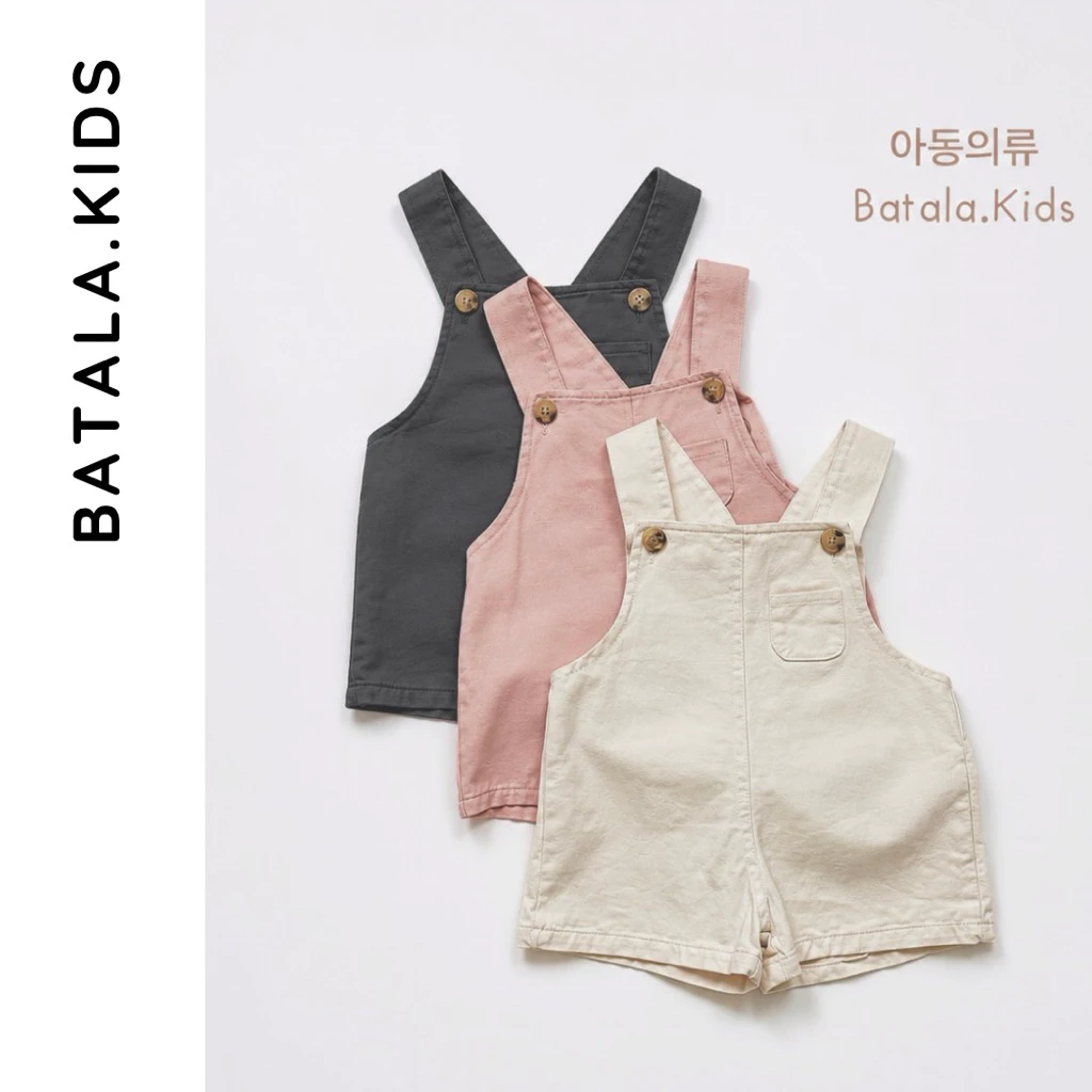 Quần yếm kaki cho bé Batala Kids, QUẦN YẾM ĐÙI KAKI cho bé trai bé gái phong cách Hàn Quốc cho bé từ 10-25kg.