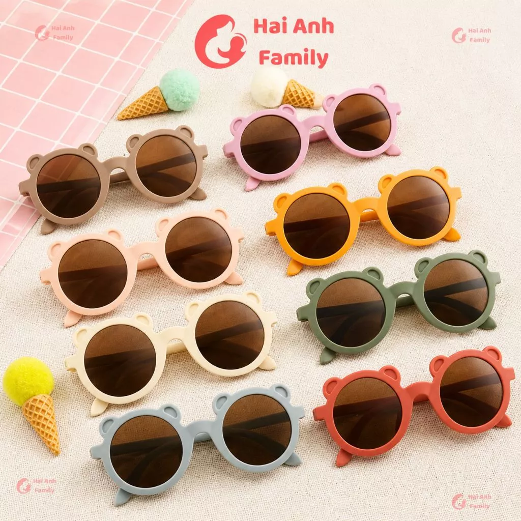 Kính mát cho bé trai, bé gái chống tia UV bảo vệ mắt bé 1-6 tuổi