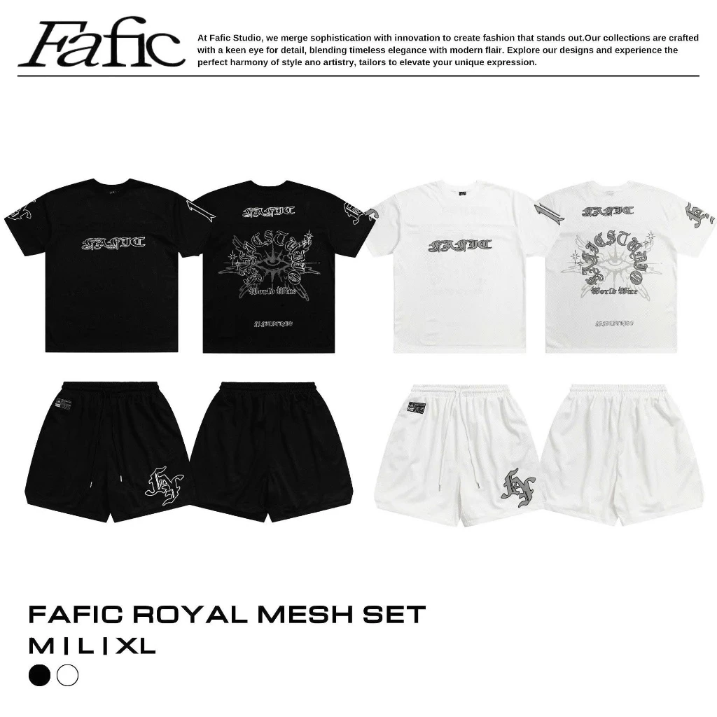 Set bộ đồ áo Quần short Thể thao Áo thun , Quần short 2 lớp Vải lưới FAFIC Royal Luxury Nam nữ Mùa hè thoáng ma