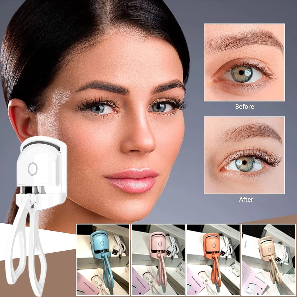 Máy uốn cong lông mi tự nhiên Kẹp bấm mi điện tạo và giữ nếp cong mi lâu hơn bằng 2 chế độ nhiệt.