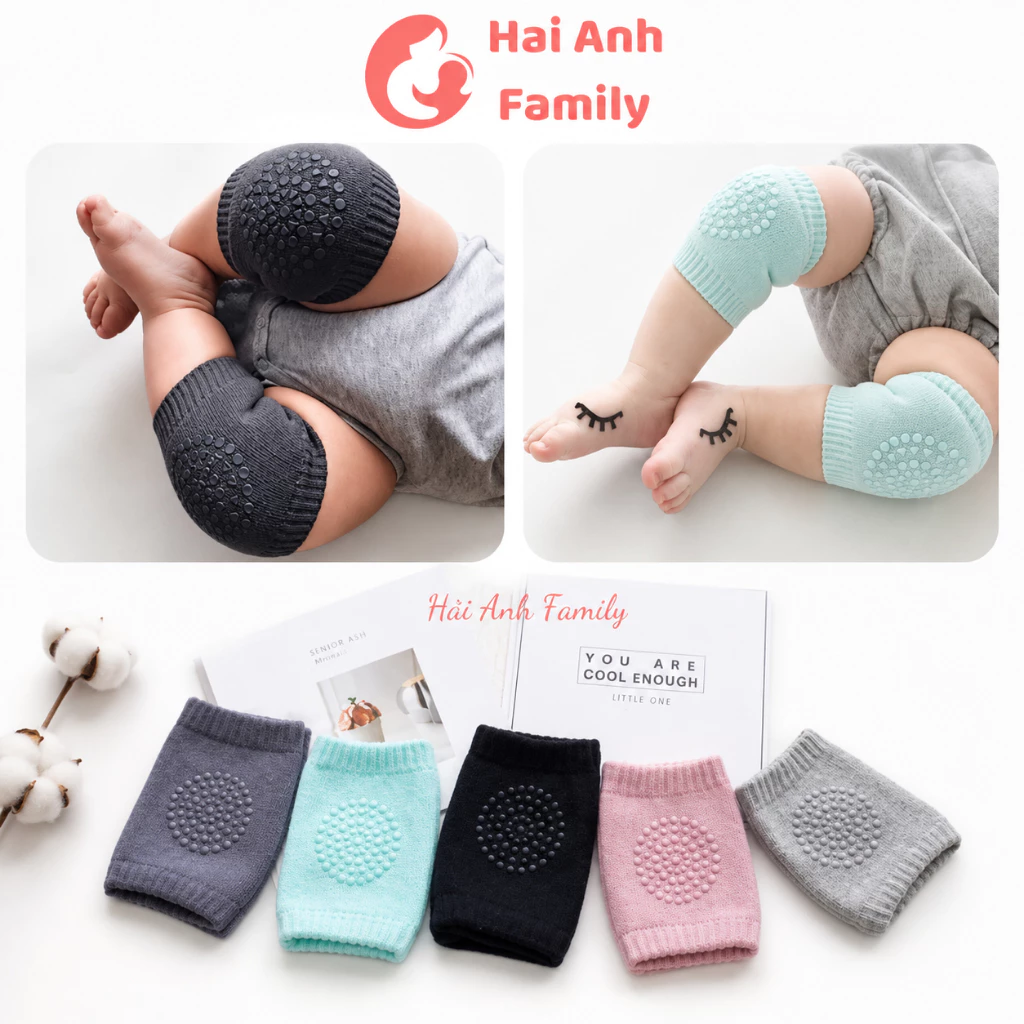 Bọc bảo vệ đầu gối, chống trượt cho bé tập bò