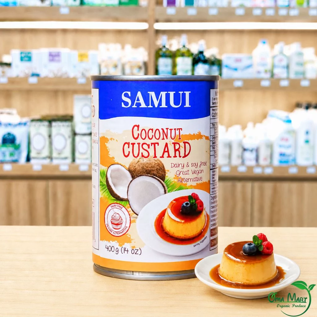 Kem Custard thuần chay từ dừa Samui (00ml - Kem tươi làm nhân bánh su kem, tart dừa, pudding