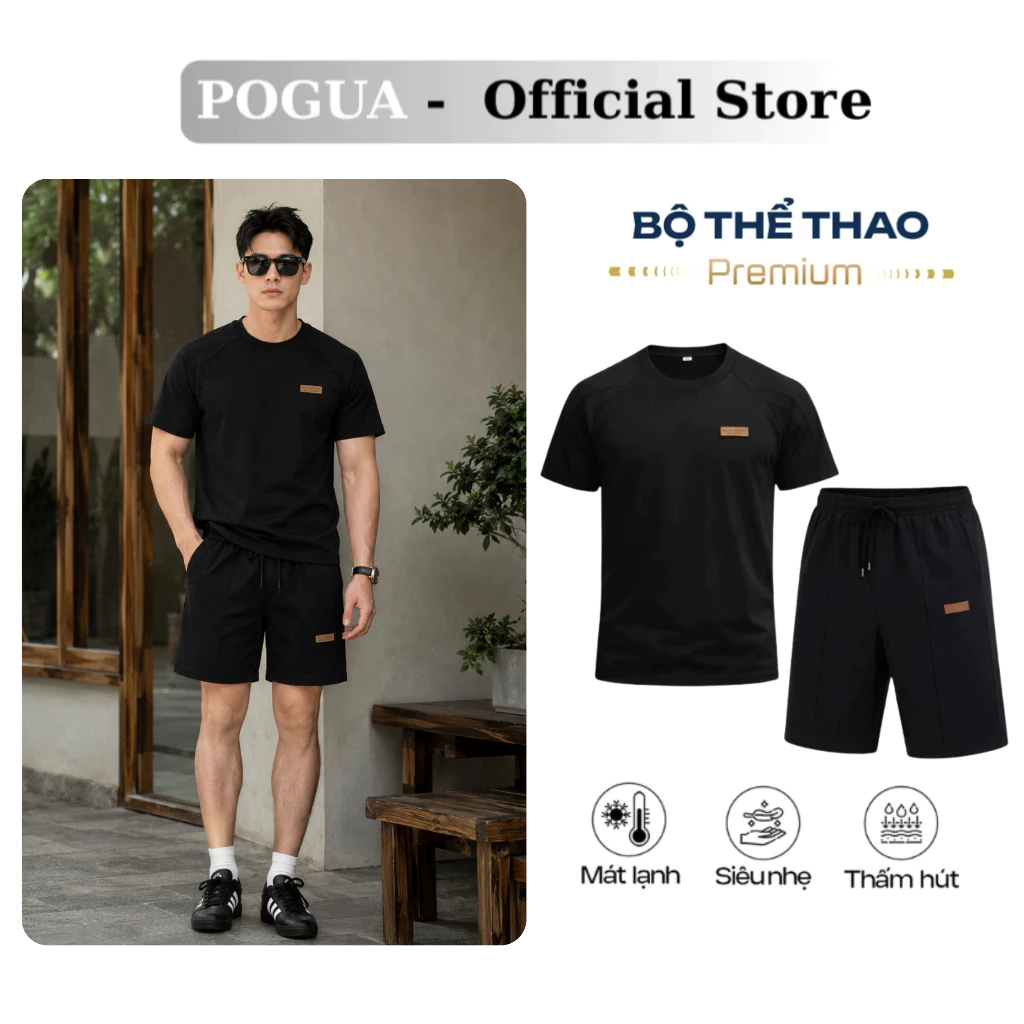 Set quần áo thể thao nam chất poly co giãn quần shorts thoáng khí NN25