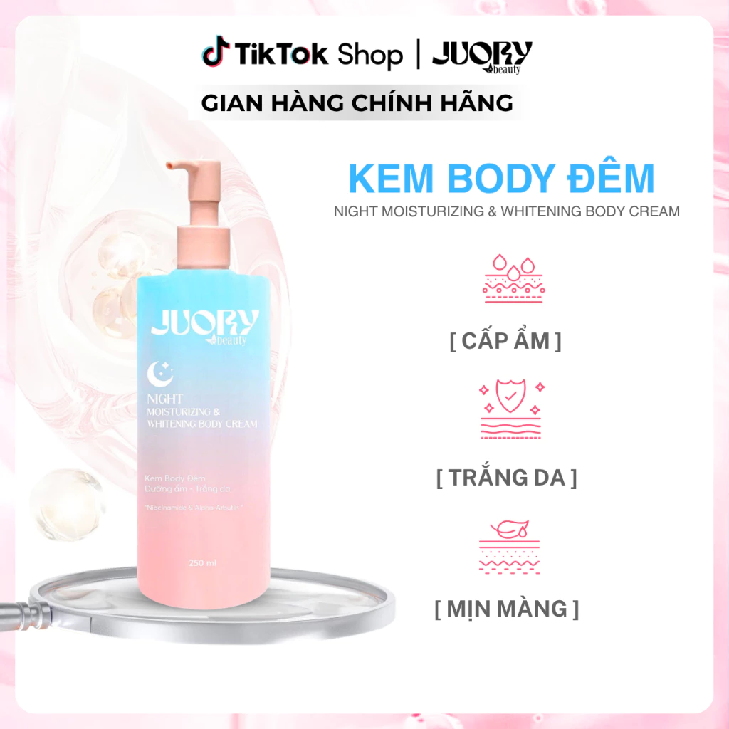 Kem Body Đêm Juory - Dưỡng Ẩm, Trắng Da - 250ml