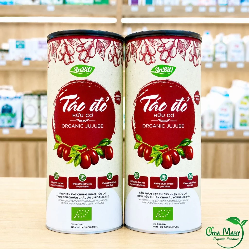 Táo Đỏ SIZE ĐẠI ( 9-11 quả/100g) Hữu Cơ ANBIO Hộp 450g - Quả to thịt dày dẻo ngọt