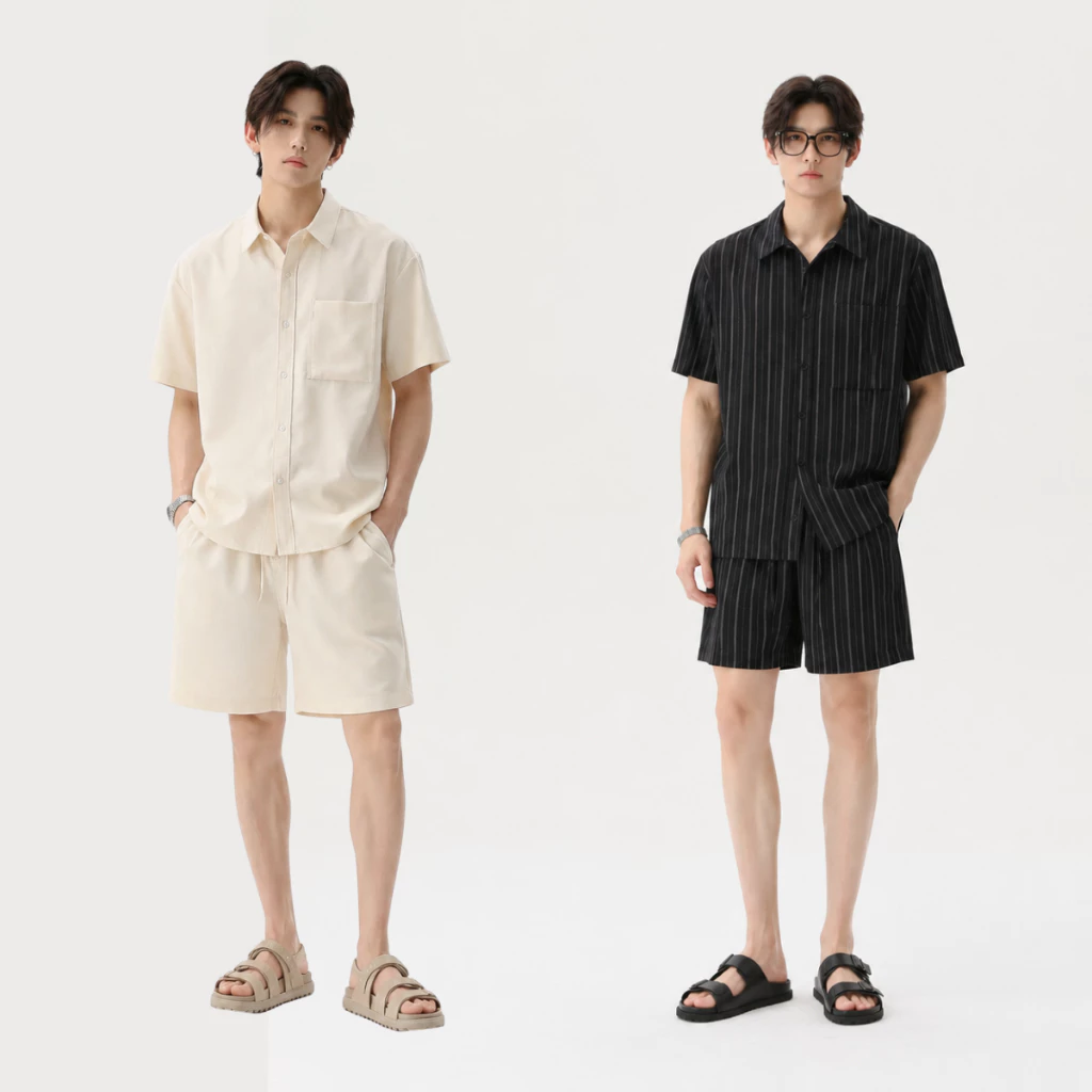 Set bộ đi biển ARMCEO linen 2026 form dáng chuẩn Hàn, thoáng mát và nhanh khô -DB02