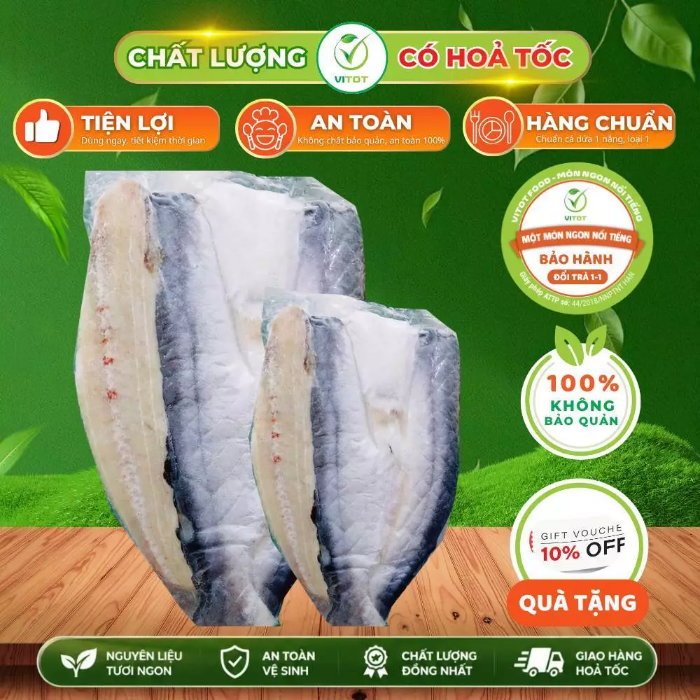 Cá Dứa 1 Nắng Tự Nhiên VITOT Thịt Ngọt Dai Chắc Thơm Ngon Hàng Chuẩn Loại 1