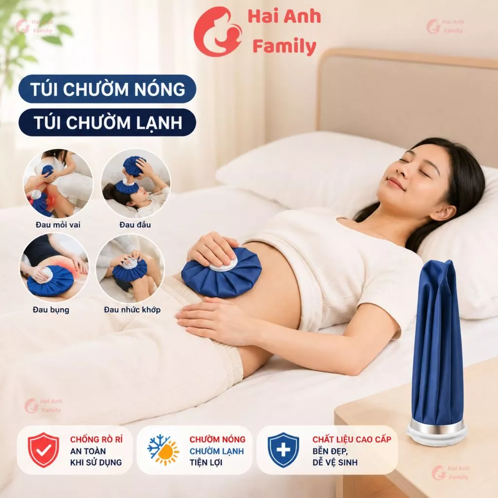 Túi Chườm Nóng Lạnh 23cm Hỗ Trợ Giảm Sưng Bầm Túi Chườm Nóng Lạnh Tiện Lợi