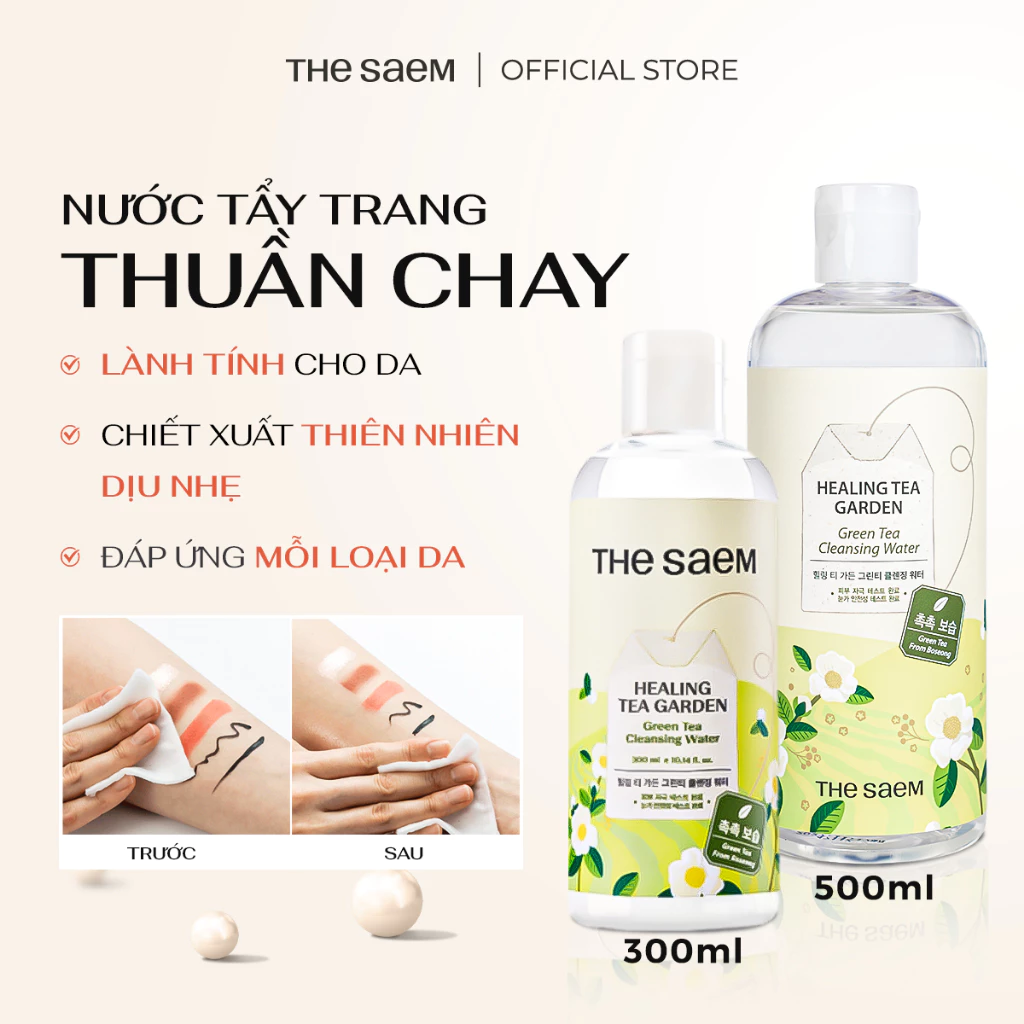 [Live KOL] Nước tẩy trang dịu nhẹ THE SAEM Healing Tea Garden Cleansing Water