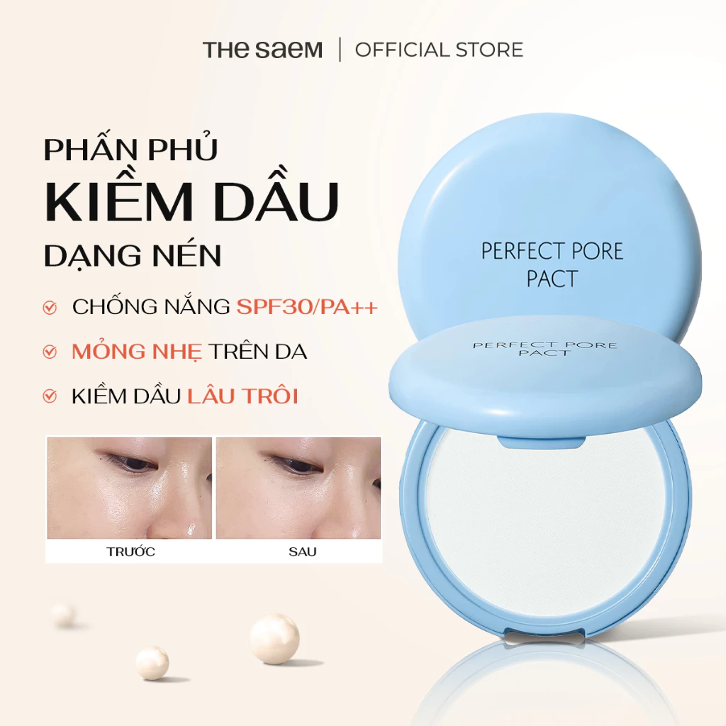 [THE SAEM] Phấn Phủ Dạng Nén Kiềm Dầu THE SAEM Saemmul Perfect Pore Pact (12g)