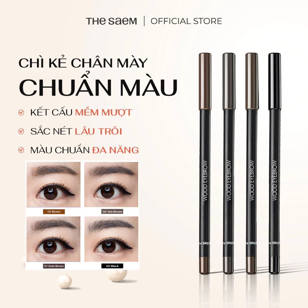 [THE SAEM] Chì Kẻ Chân Mày THE SAEM Saemmul Wood Eye Brow (1.8g)