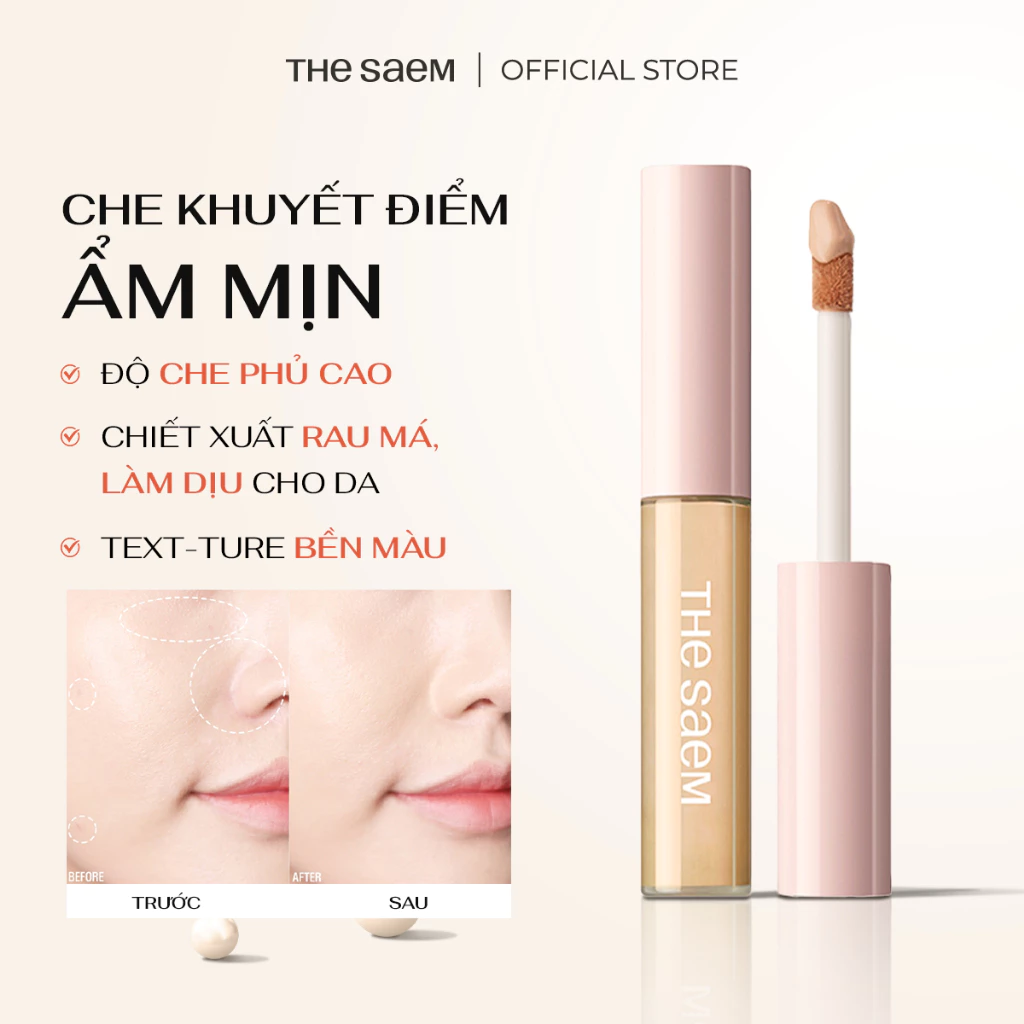 [THE SAEM] Kem Che Khuyết Điểm Bền Màu, Ẩm Mịn THE SAEM Cover Perfection Fixealer (6.5g)