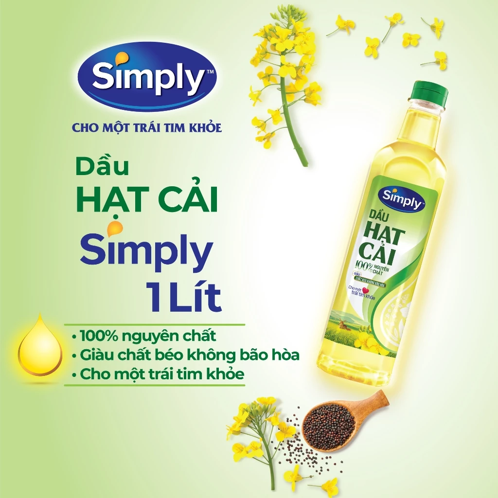 Dầu Hạt Cải nguyên chất chai 1L