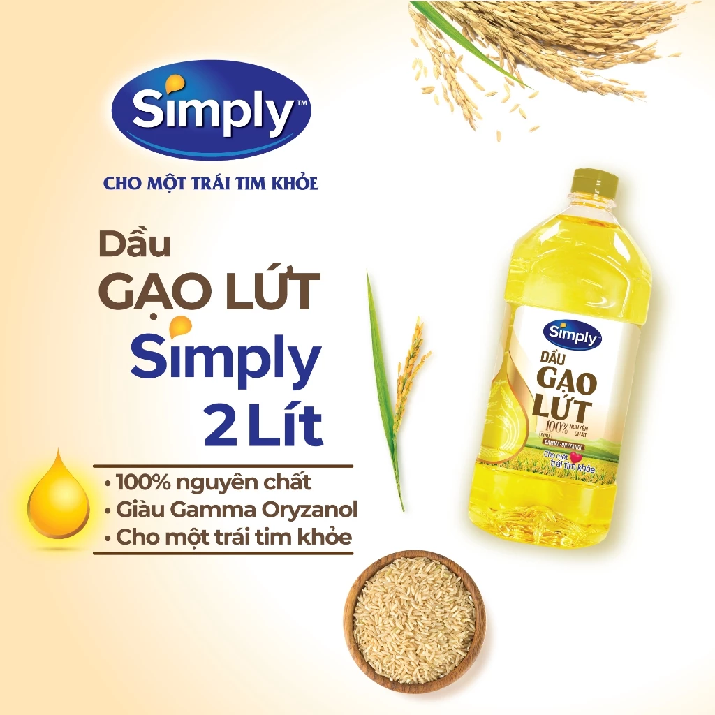 Dầu gạo lứt Simply 2L