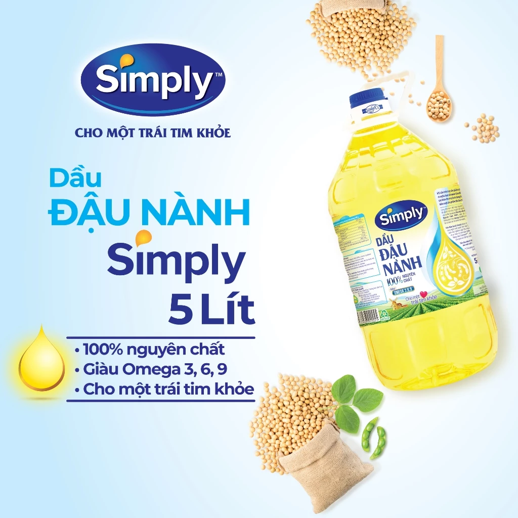 Dầu Đậu Nành Simply 5L Nguyên Chất