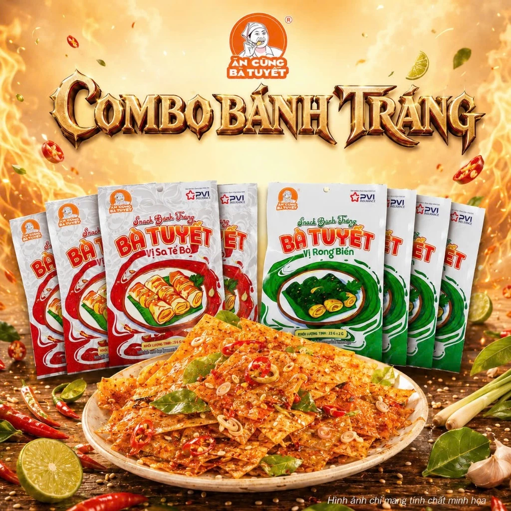 Combo bánh tráng rong biển và sa tế - Ăn Cùng Bà Tuyết