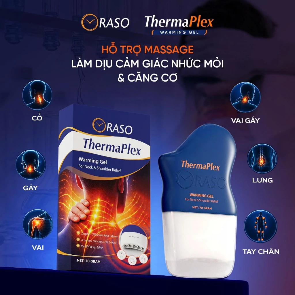 Thanh Bi Lăn Oraso - ThermaPlex (70ml) Hỗ Trợ Đau Cổ Vai Gáy, Tê Bì Chân Tay, Làm Dịu Cảm Giác Nhức Mỏi & Căng Cơ