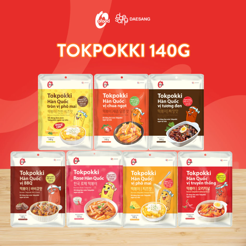 Tokbokki Hàn Quốc O'food gói 140g