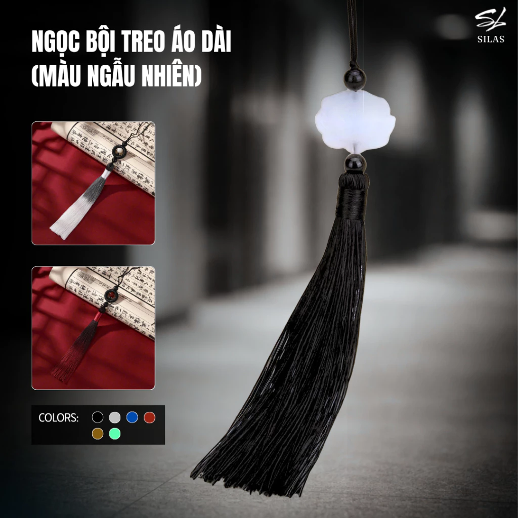 (Quà tặng kèm) Ngọc Bội Treo Áo Dài Màu Ngẫu Nhiên