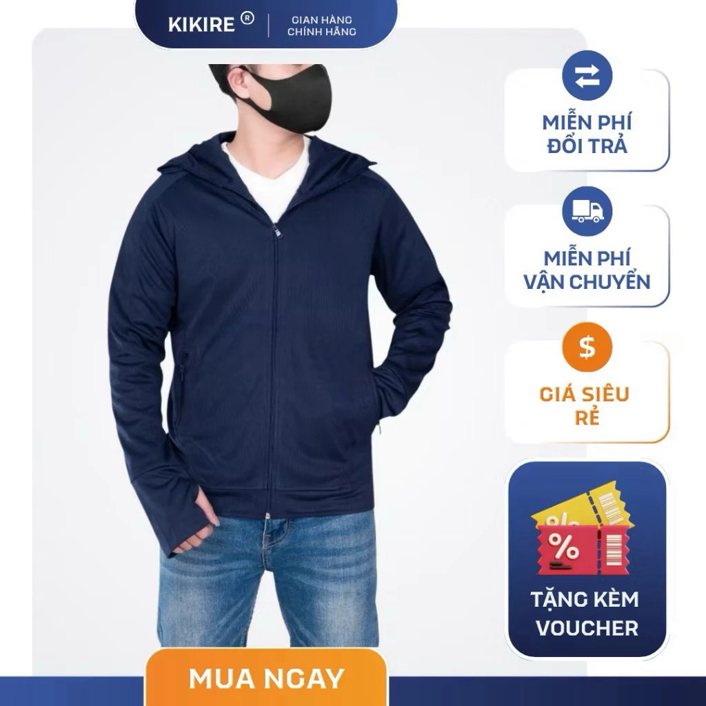 Áo Chống Nắng Nam Nữ 45-88kg Chất Poly Thun Lạnh Chống Tia UV Thoáng Khí Siêu Mát AN47