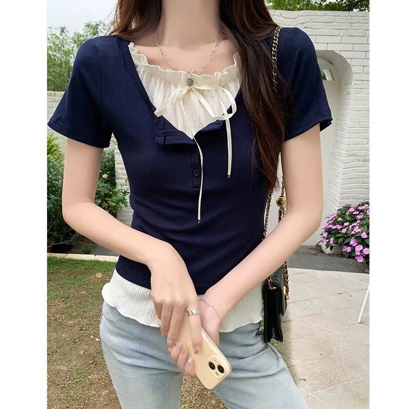 Áo thun babytee dễ thương chất thun tăm phối bèo xinh xắn nhiều màu hot trend. HÀNG MỚI VỀ