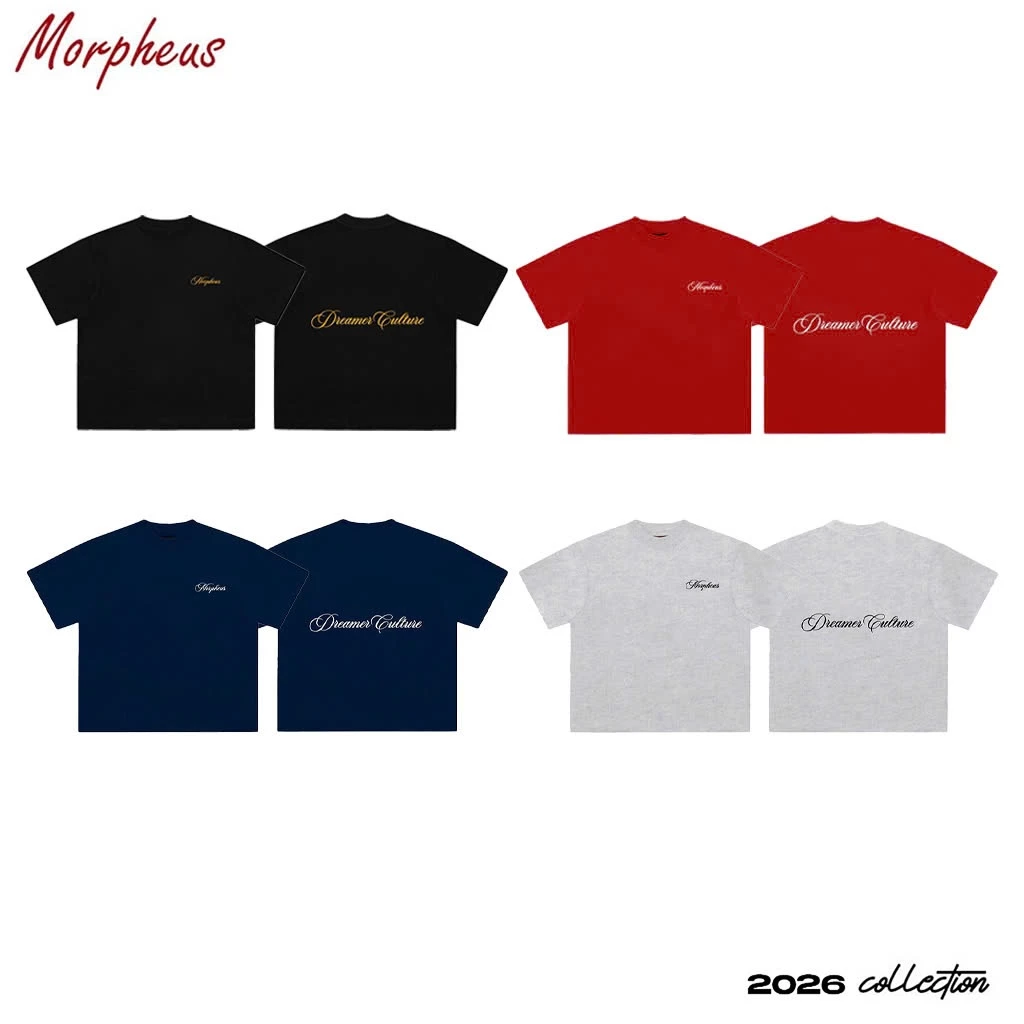 Áo thun Boxy DREAMER CULTURE Local Brand Morpheus Thêu, Boxy Tee Cotton Thêu Chữ, Áo Thun Unisex Nam Nữ