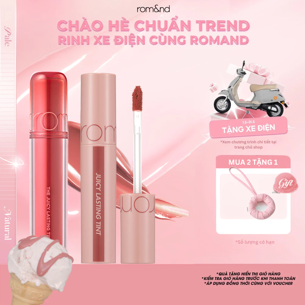 [Rom&nd] Son Tint lì cho môi căng mọng Hàn Quốc Romand Juicy Lasting Tint 5.5g