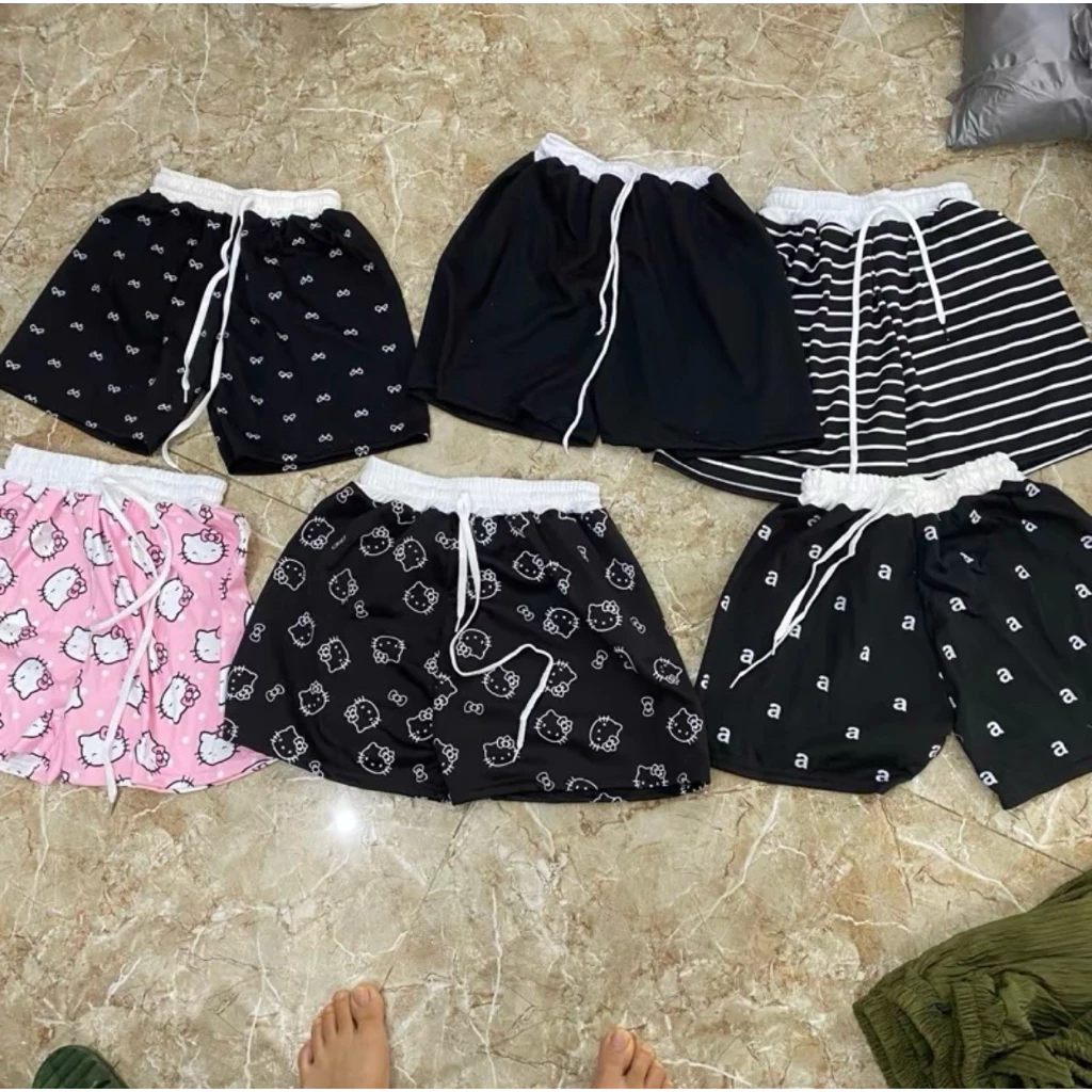 Nhiều mẫu quần đùi short nữ  in hình cạp chun rút