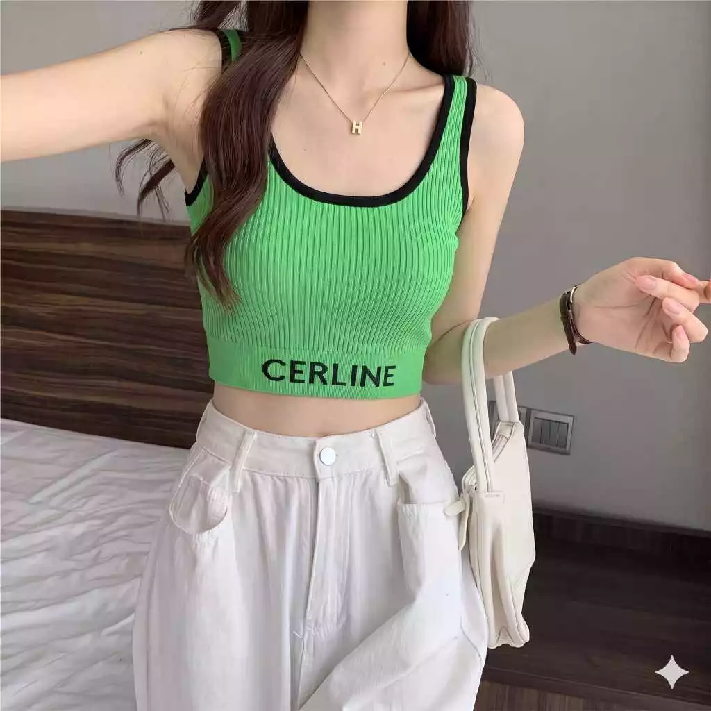 Áo 3 Lỗ Nữ Gấu Bo Croptop Ôm Dáng
