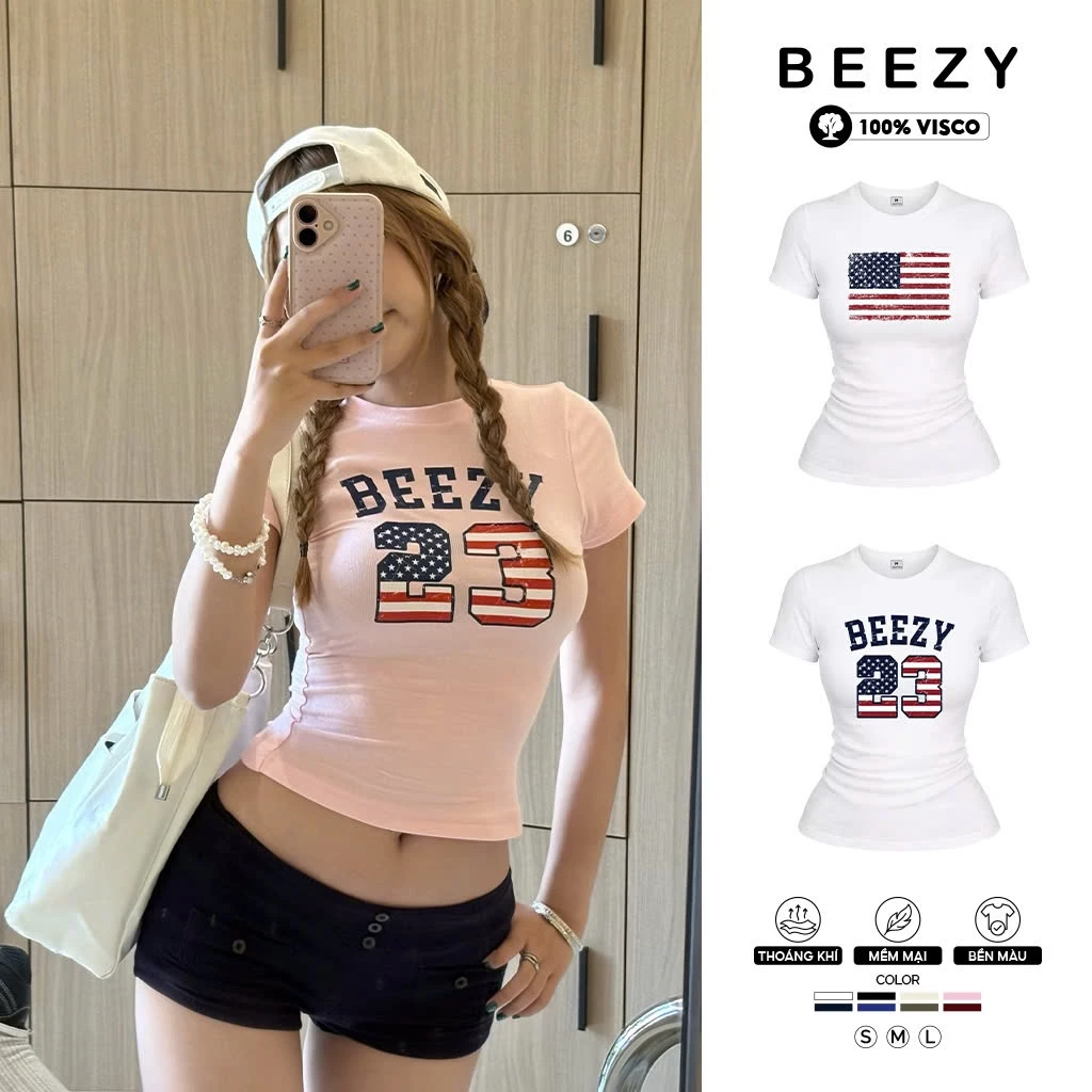 Áo baby tee ôm body BST classic Beezy hack dáng