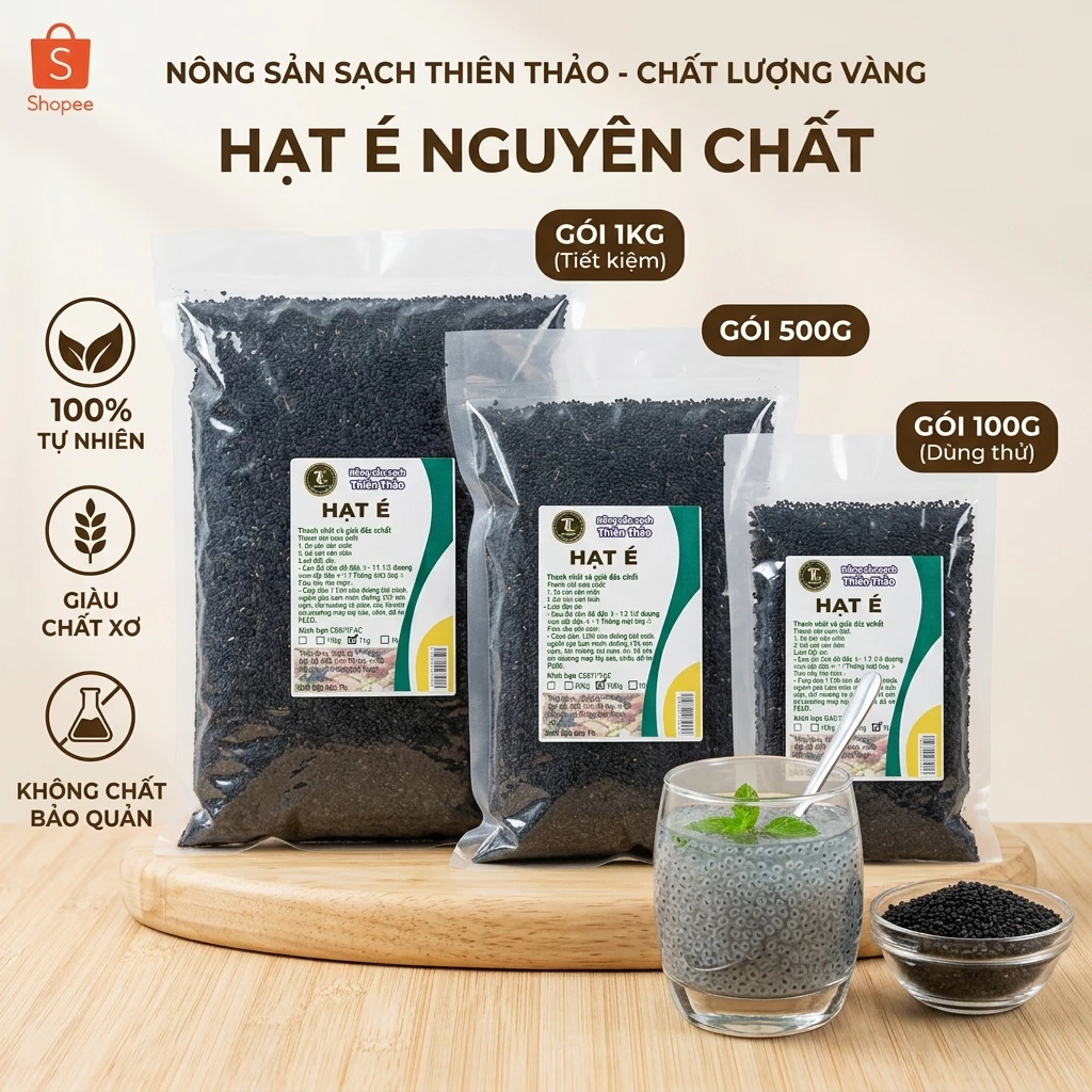 Hạt é hữu cơ - thanh nhiệt - gải độc - giảm cân - đẹp da - Thiên Thảo Orgnaic