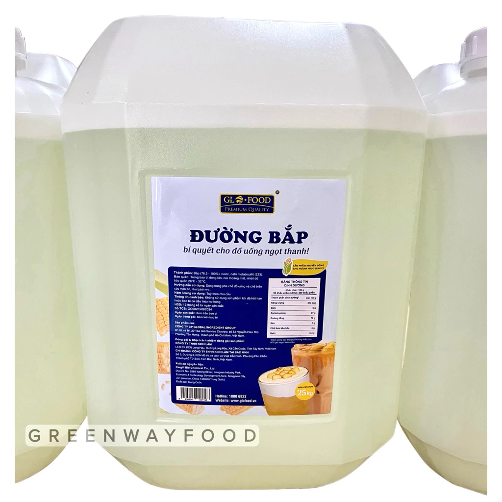 [CHỈ SHIP HOẢ TỐC] Đường nước GLOFOOD can 25kg
