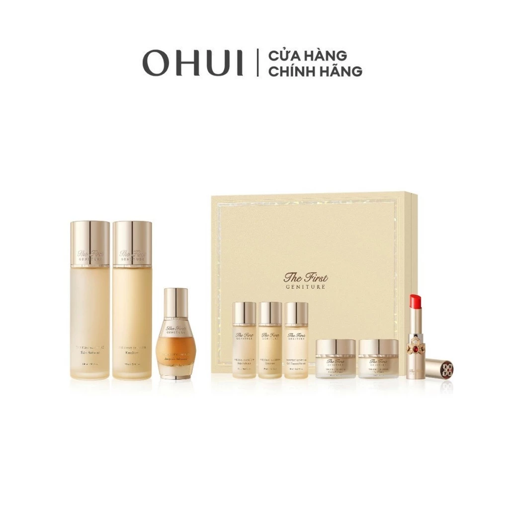 [Hannah Olala x OHUI] Bộ 9 món Chống Lão Hóa Tái Sinh Làn Da Tế Bào Gốc OHUI The First Geniture 468ml