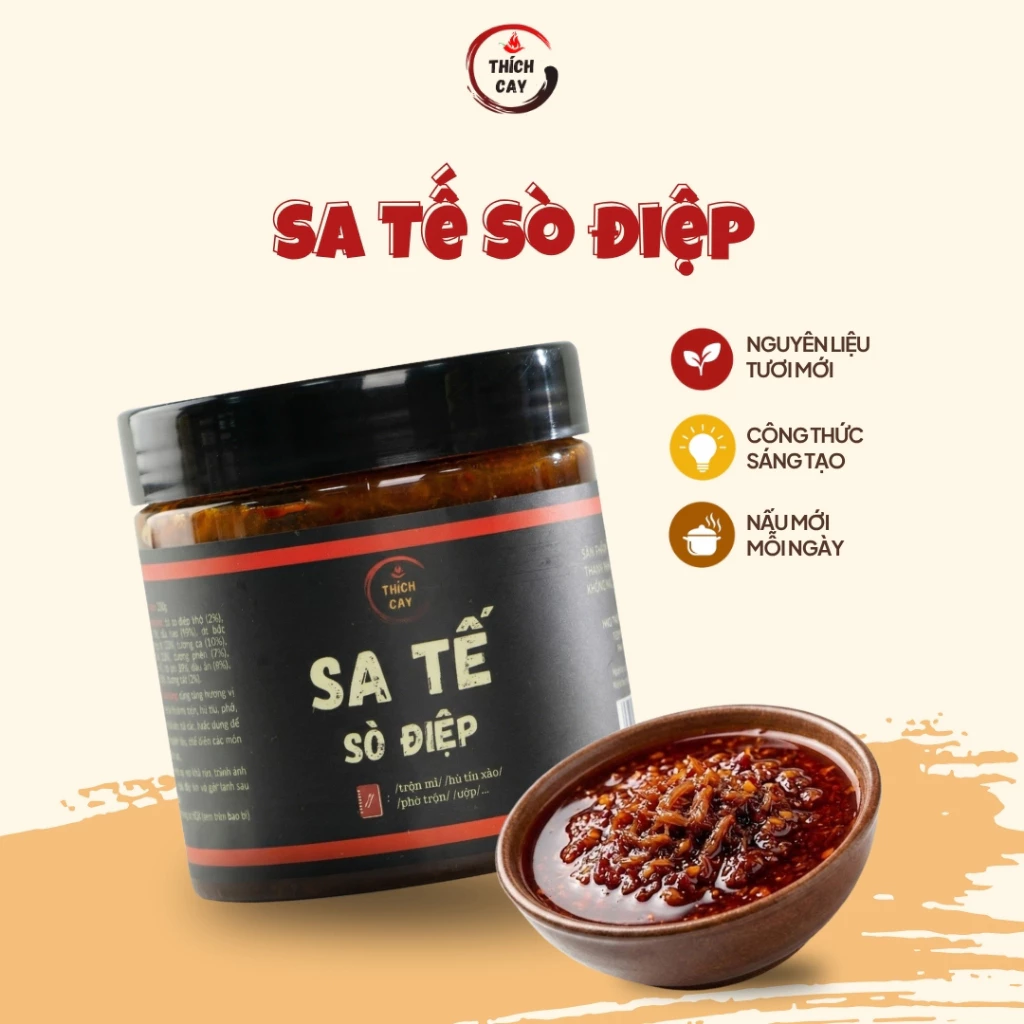 Sa Tế Sò Điệp Thích Cay Sốt Trộn Mì, Hủ Tiếu, Phở Sốt Chấm Cá Viên Chiên Sốt Ướp Thịt