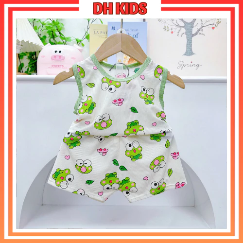 [B15] - Đồ bộ ba lỗ thun tăm lạnh mềm mịn co giãn tốt cho bé trai,bé gái- DH KIDS