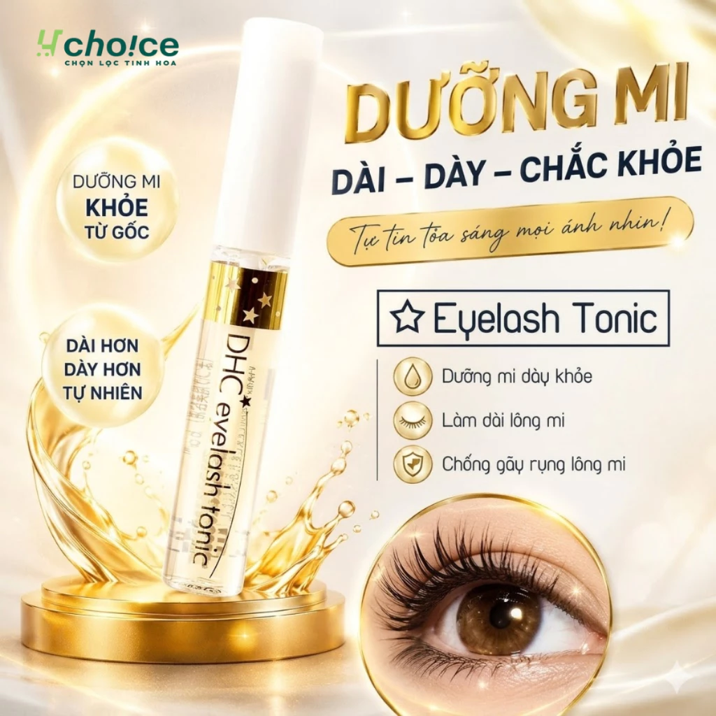 Tinh chất dưỡng mi DHC Eyelash (Tonic) giúp mi chắc khỏe, dày và ngăn ngừa mi gãy rụng 6.5ml