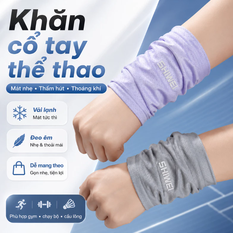 Băng quấn cổ tay thể thao SHIWEI đa năng, vải co giãn thoáng khí thấm hút ẩm nhanh HY-001