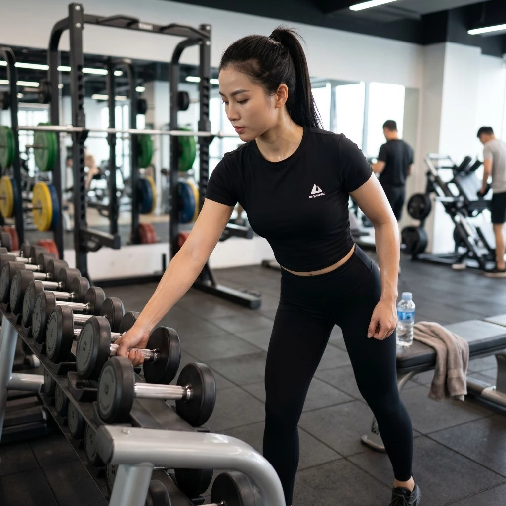 Fom bé - Áo Croptop NAQI 1029 Thể Thao Nữ  – Co Giãn Tốt, Thoáng Mát, Không Mút Ngực