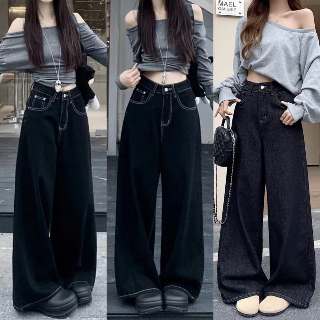 Quần Jean Trắng Ống Suông Rộng 31-33cmCạp Cao Tôn Dáng , Quần Bò Trắng Ống Rộng Đủ Size Cực Tôn Dáng
