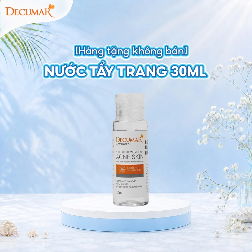 [Hàng tặng không bán] Nước tẩy trang cho da mụn Decumar Mini size 20ml - HN0872