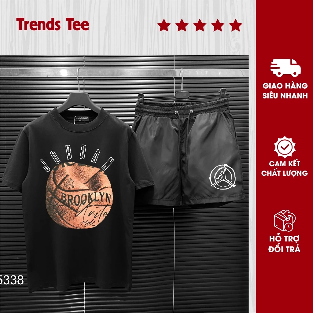 Tổng Hợp Set Bộ Nam Nữ Form Rộng Áo Cotton 100% & Quần Short Gió Nhăn Cao Cấp In Hình Bóng Rổ