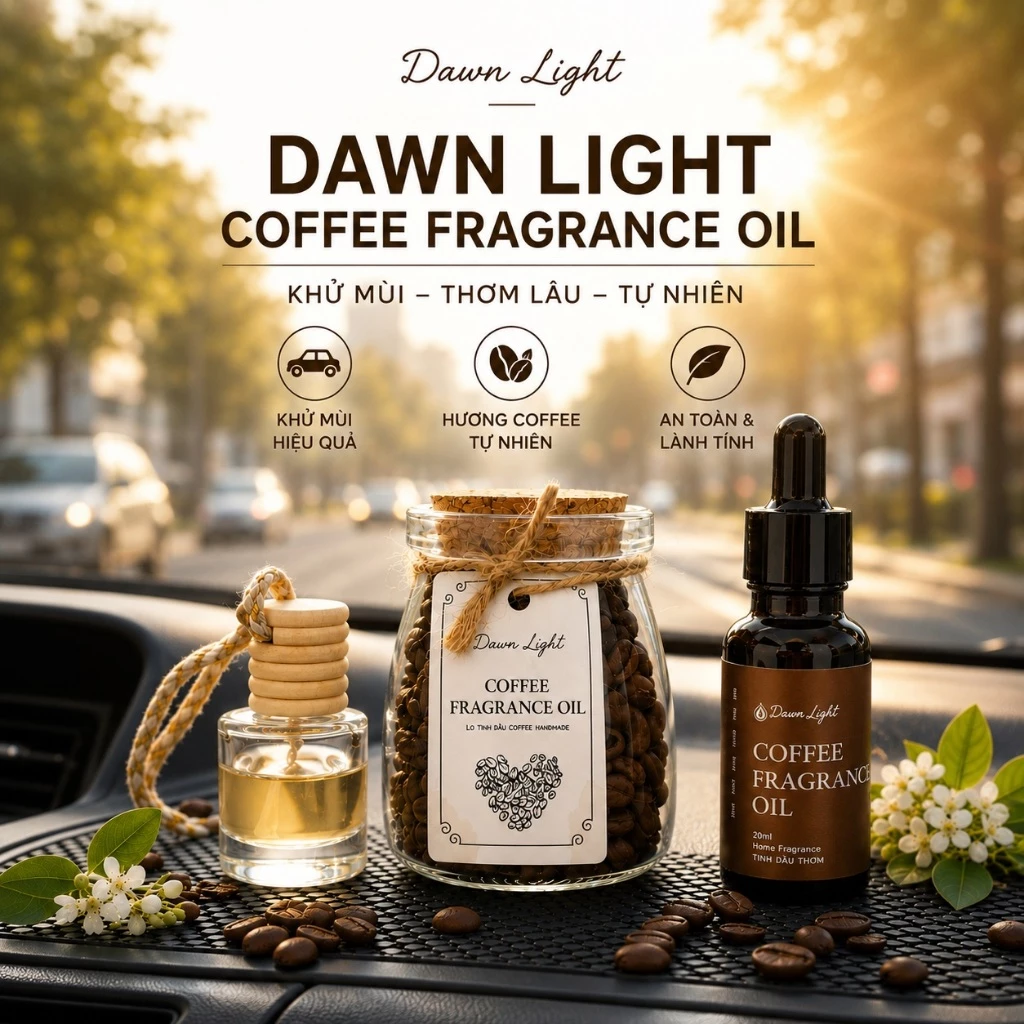 Bộ Tinh Dầu Xe Hơi Xe Dịch Vụ Khử Mùi Ô Tô Tài Xế Dawn Light BCFXE2