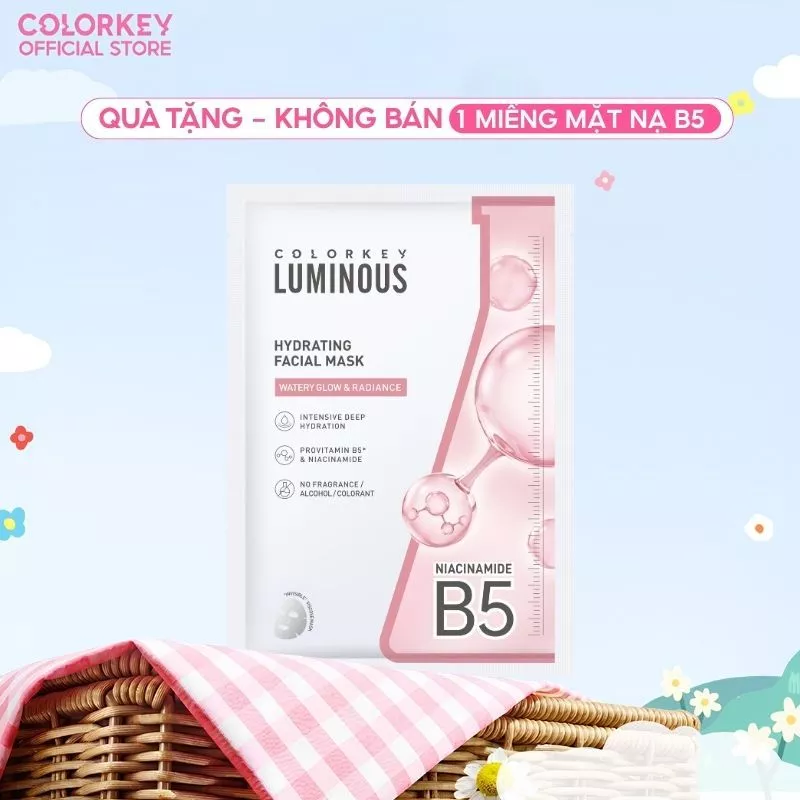 [QUÀ TẶNG - KHÔNG BÁN] Một Miếng Mặt Nạ Giấy Màu Hồng Colorkey Luminous Vitamin B5 25ml
